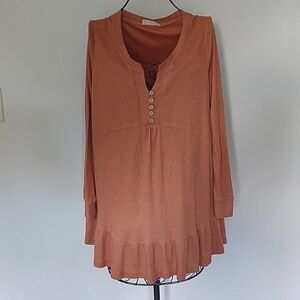 Altar'd State Women's Tunic in Warm Brown Sm-Med